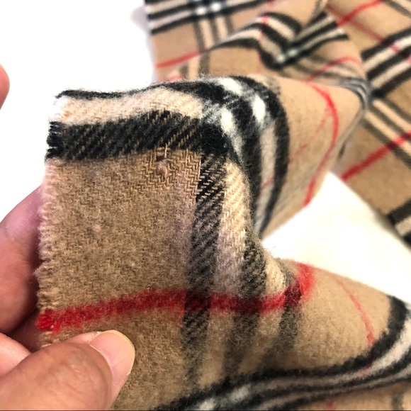 Authentic Burberry Wool Cashmere Checker Kid Scarf - Picture 7 of 7